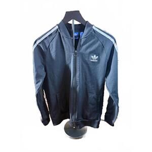 Adidas Youth Kids Navy Blue Track Jacket with Classic Stripes YXL